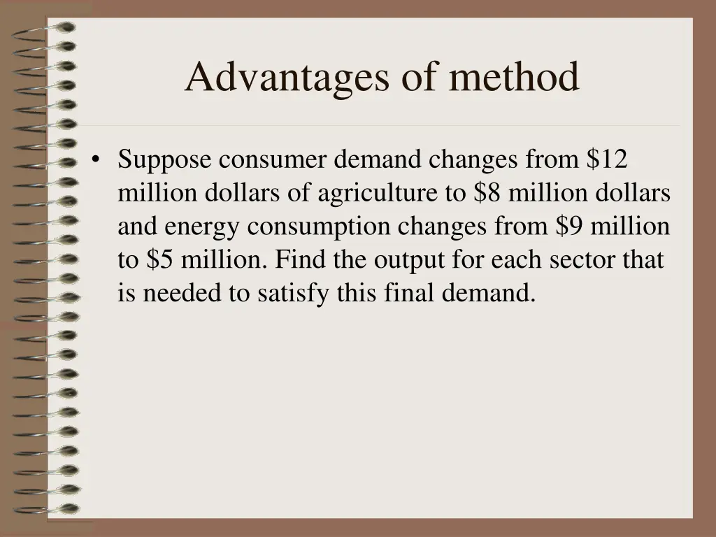 advantages of method