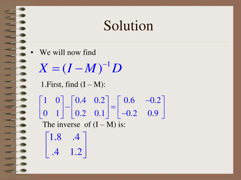 solution