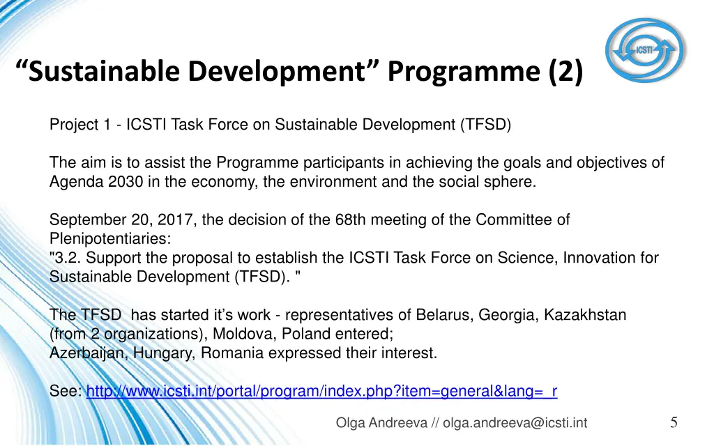 sustainable development programme 2