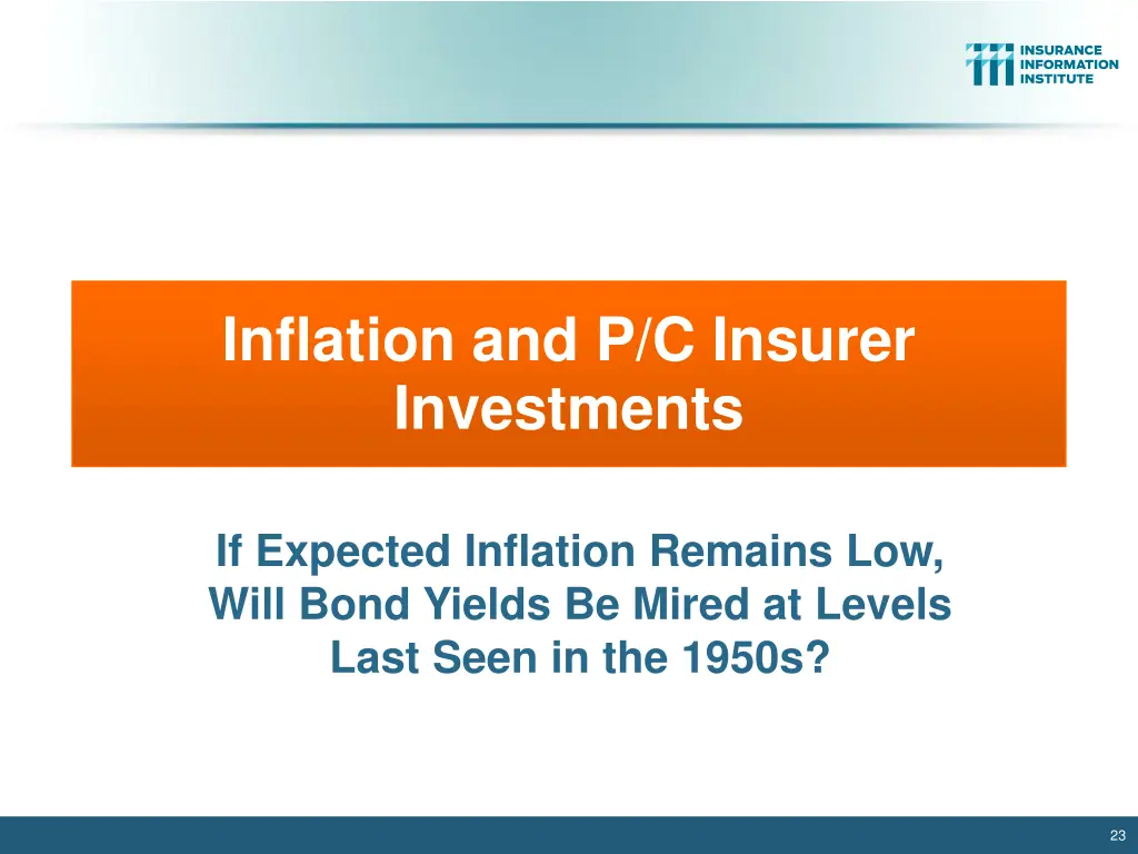 inflation and p c insurer investments