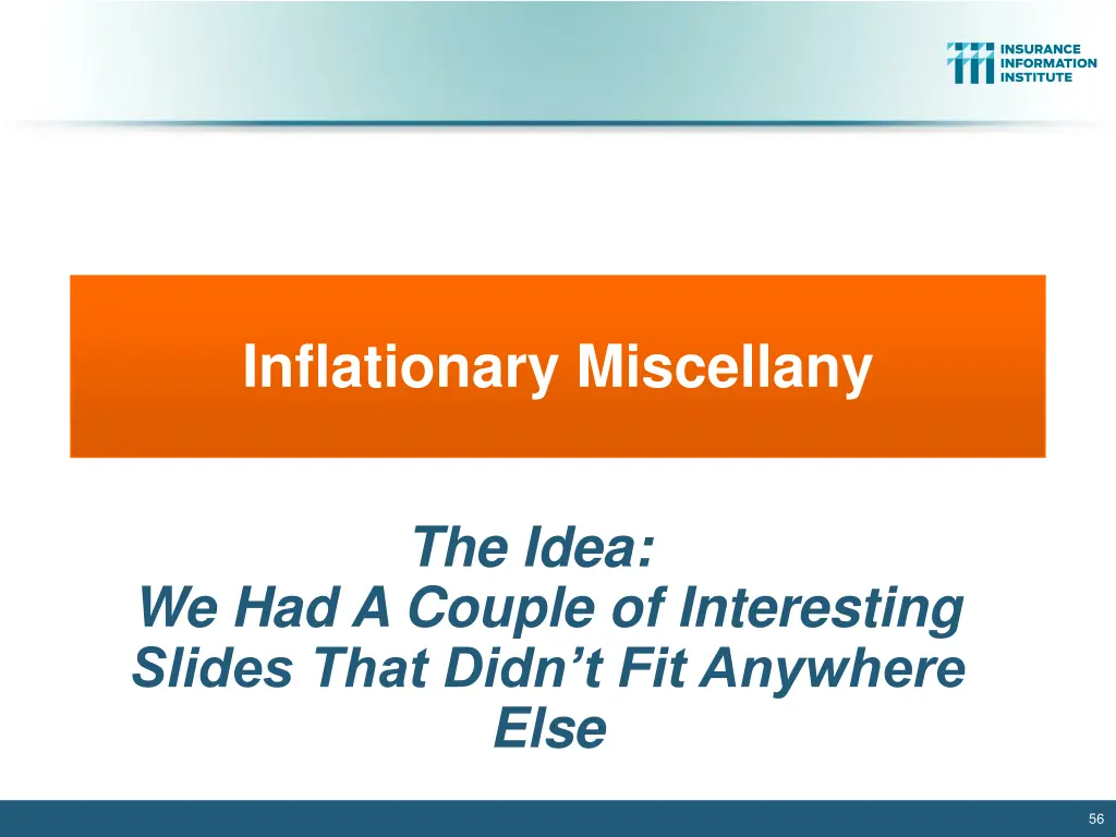 inflationary miscellany