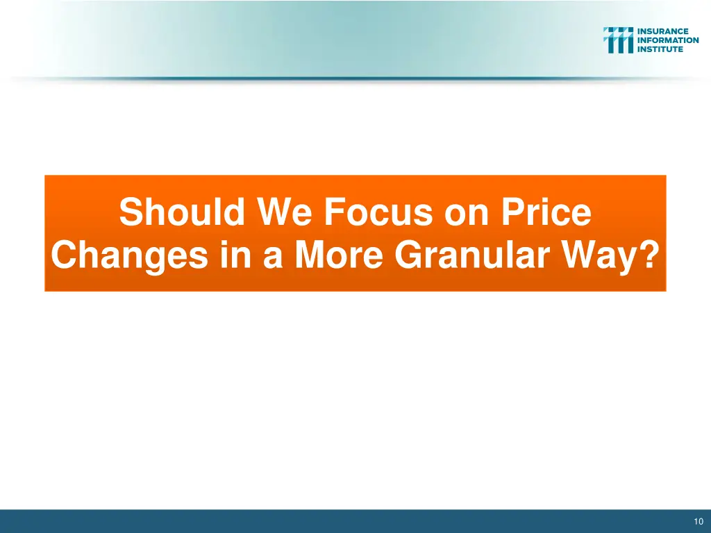 should we focus on price changes in a more