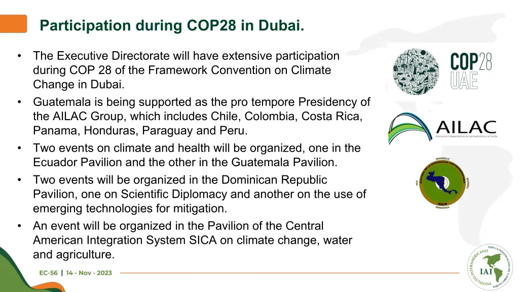 participation during cop28 in dubai