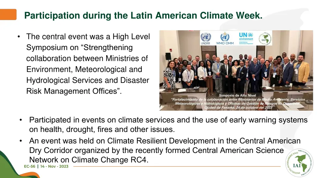 participation during the latin american climate
