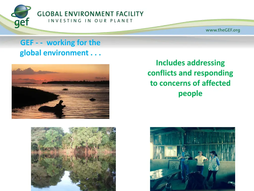 gef working for the global environment