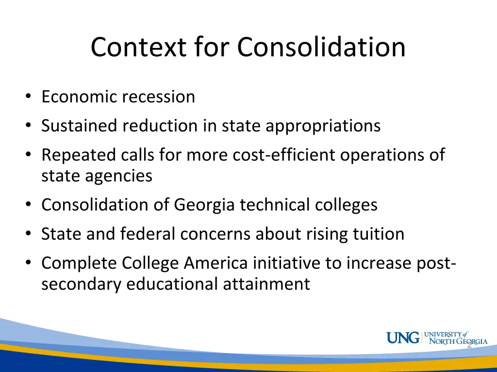 context for consolidation