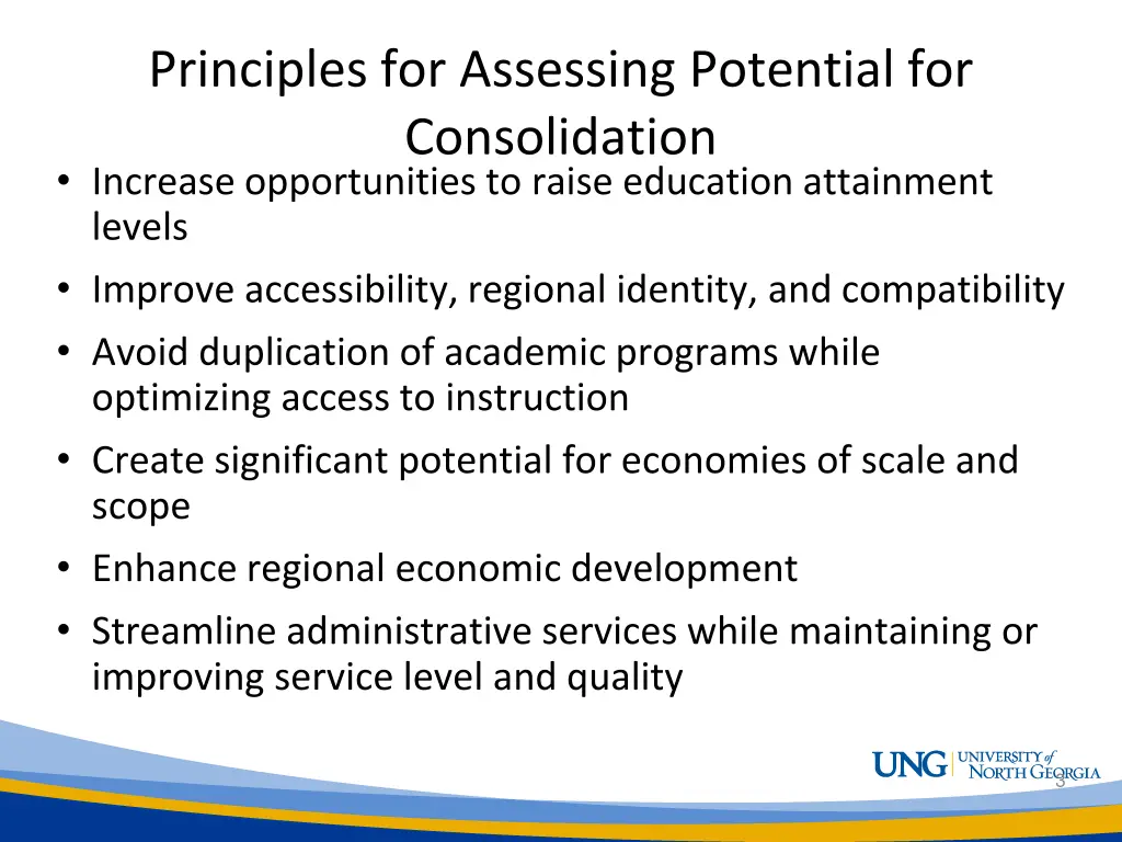 principles for assessing potential