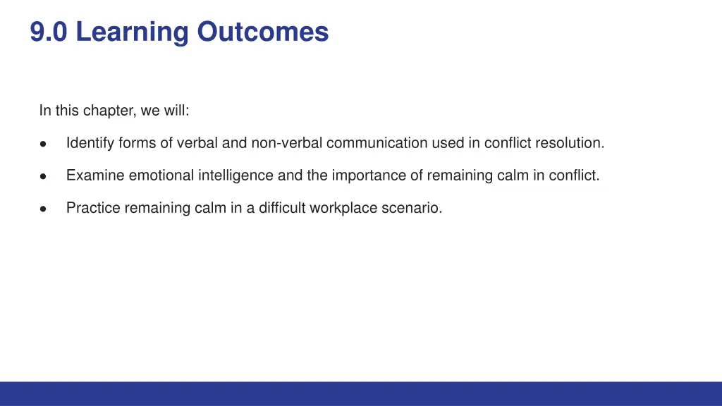 9 0 learning outcomes