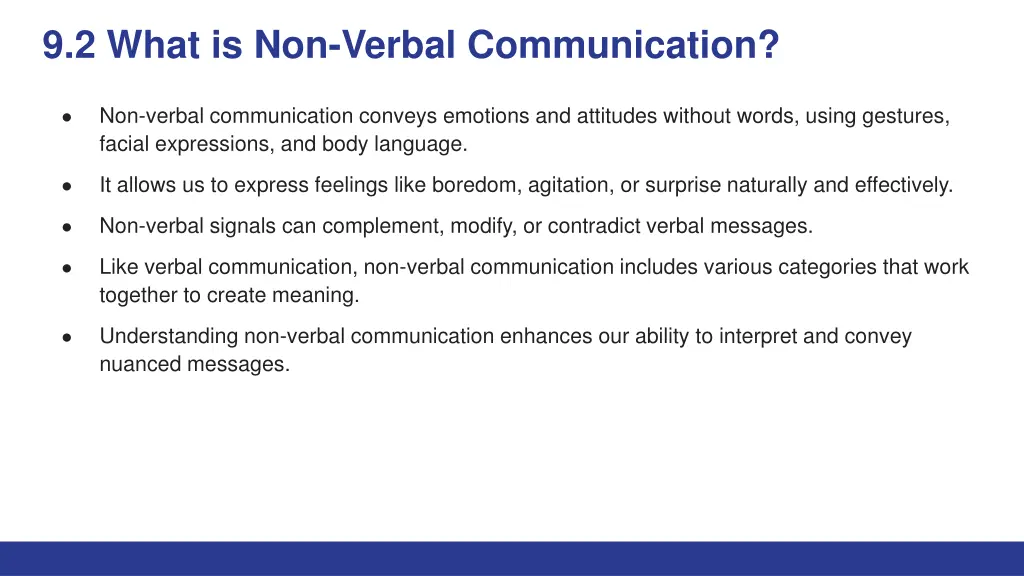 9 2 what is non verbal communication