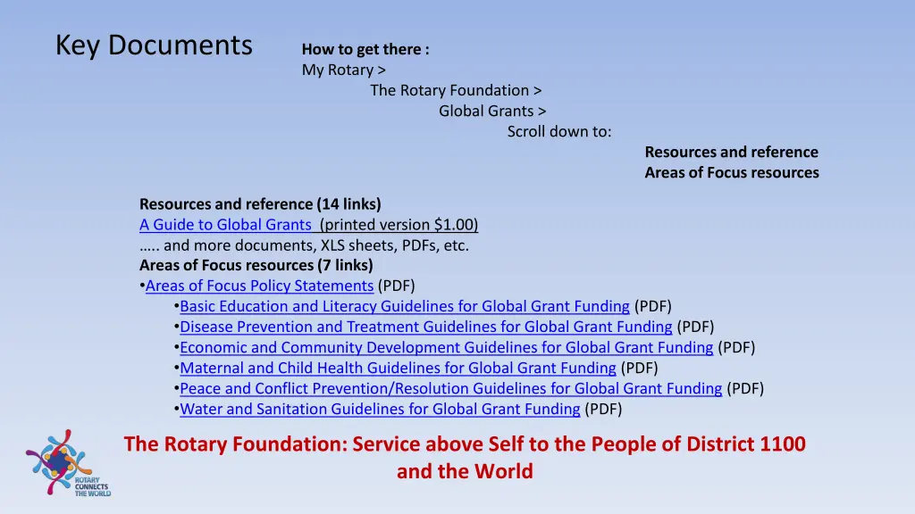key documents