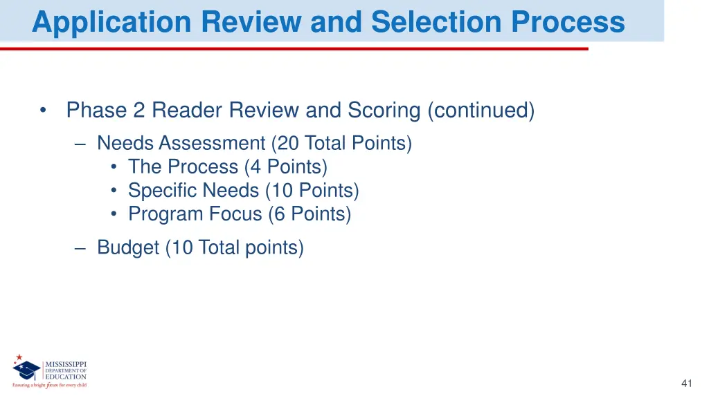 application review and selection process 1