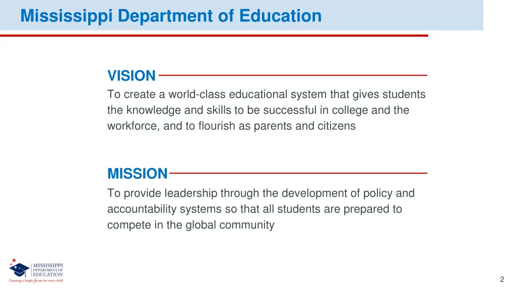 mississippi department of education