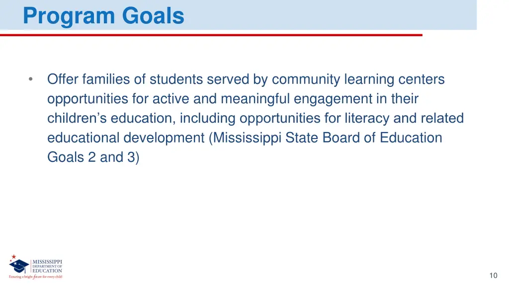 program goals 2