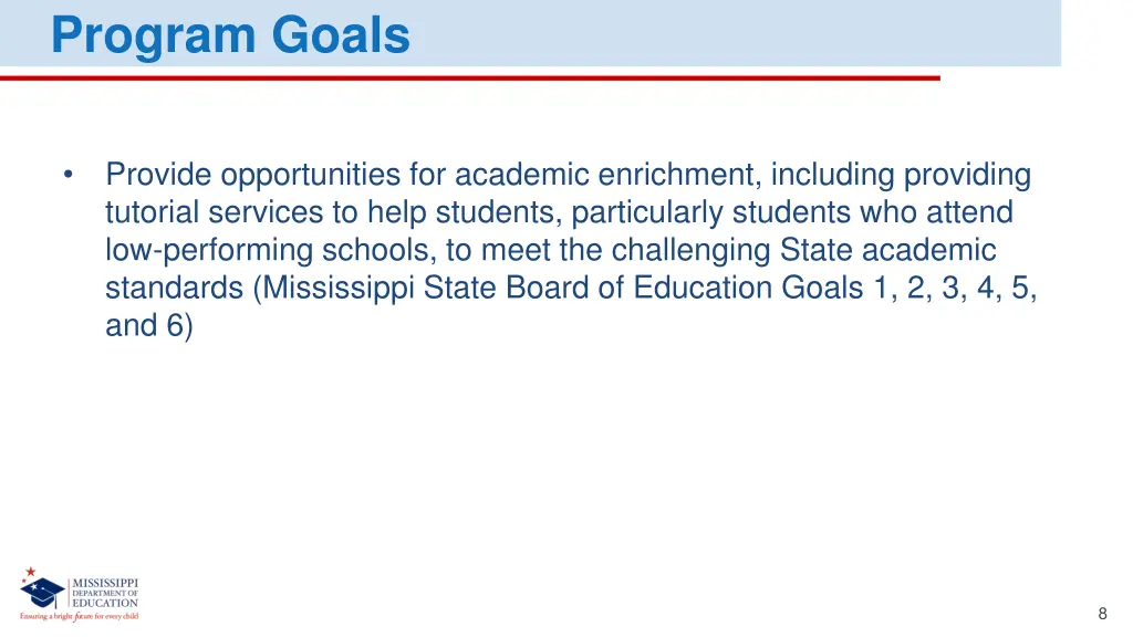program goals