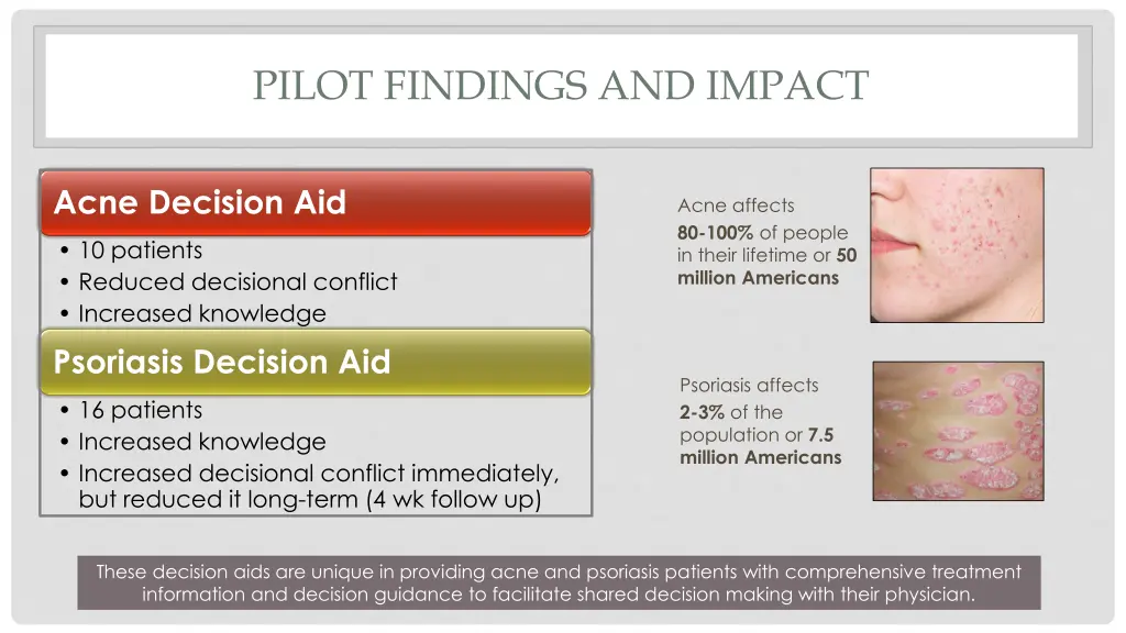 pilot findings and impact