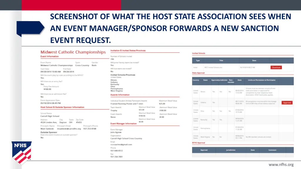 screenshot of what the host state association
