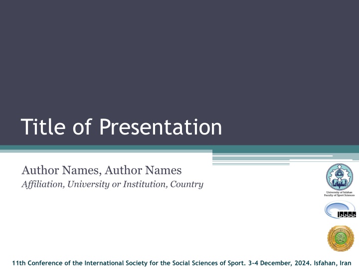 title of presentation