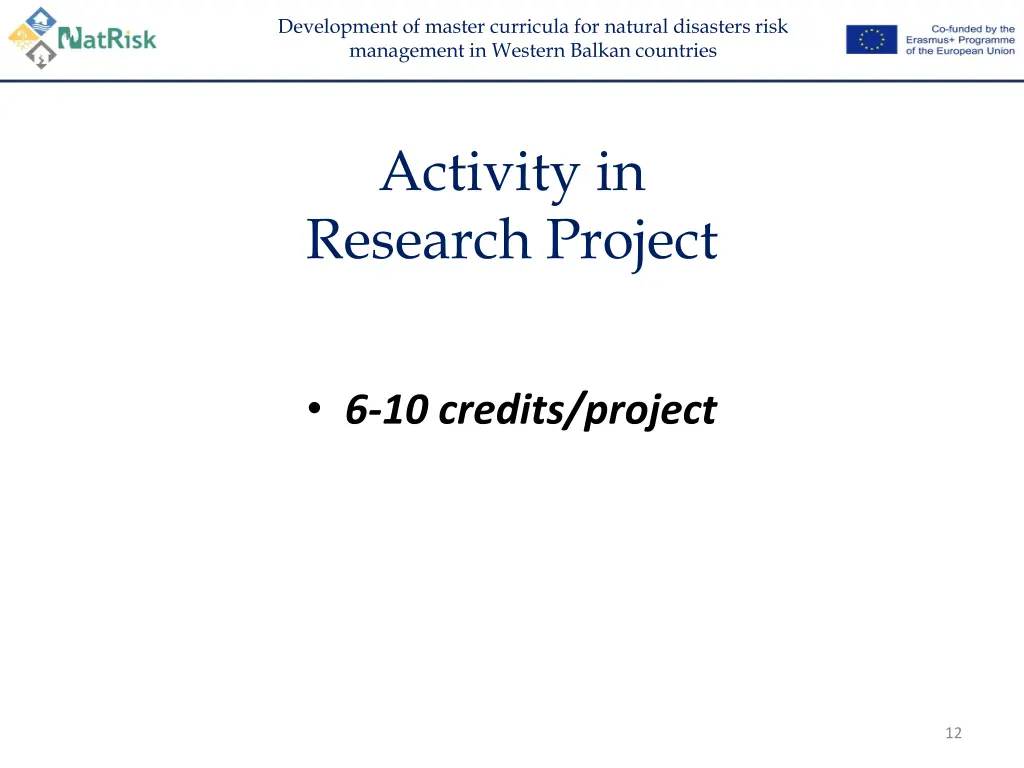 development of master curricula for natural 11