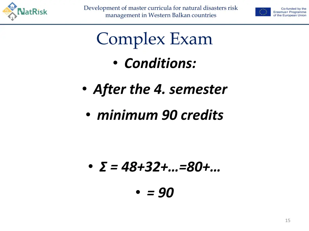 development of master curricula for natural 13