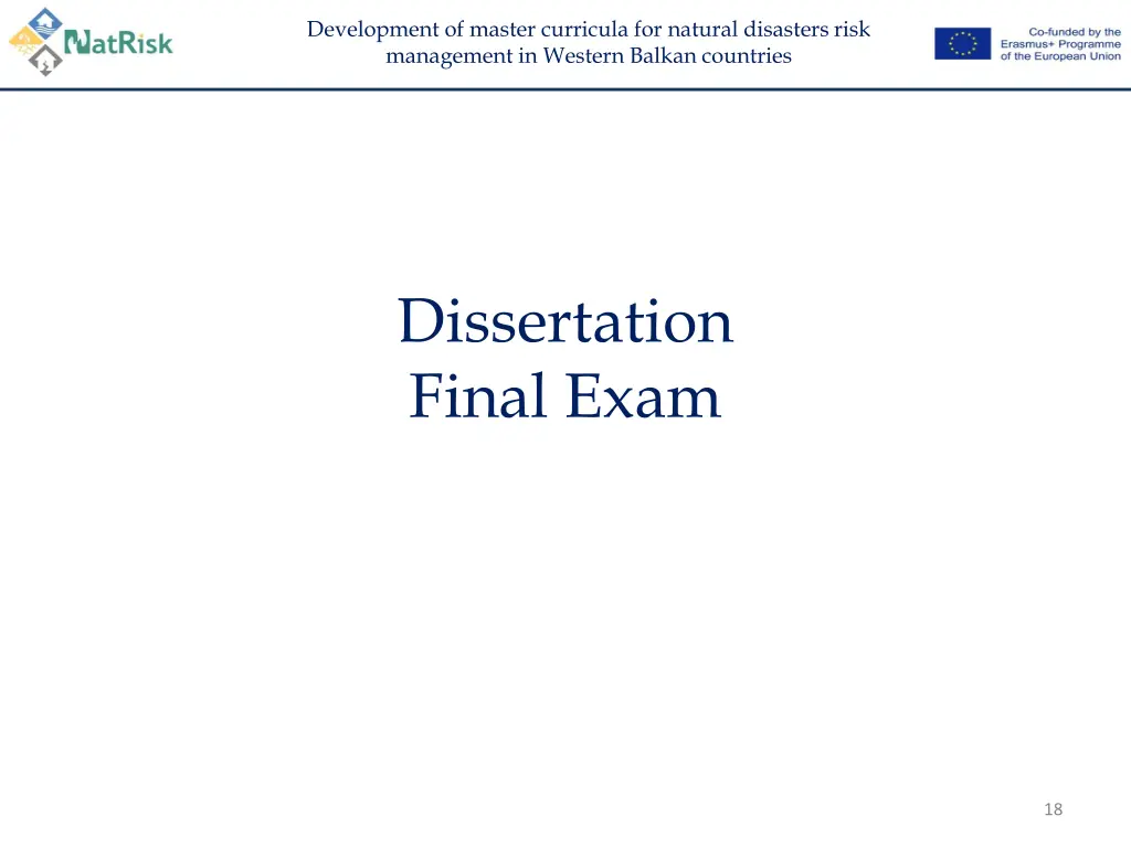development of master curricula for natural 16