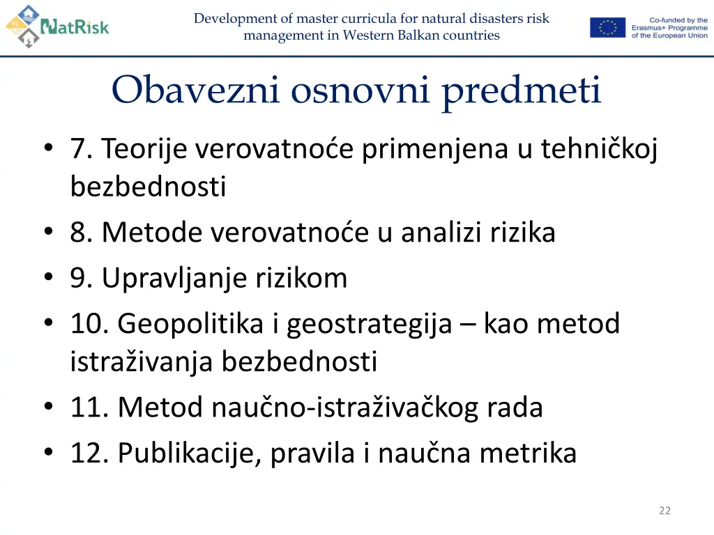 development of master curricula for natural 20