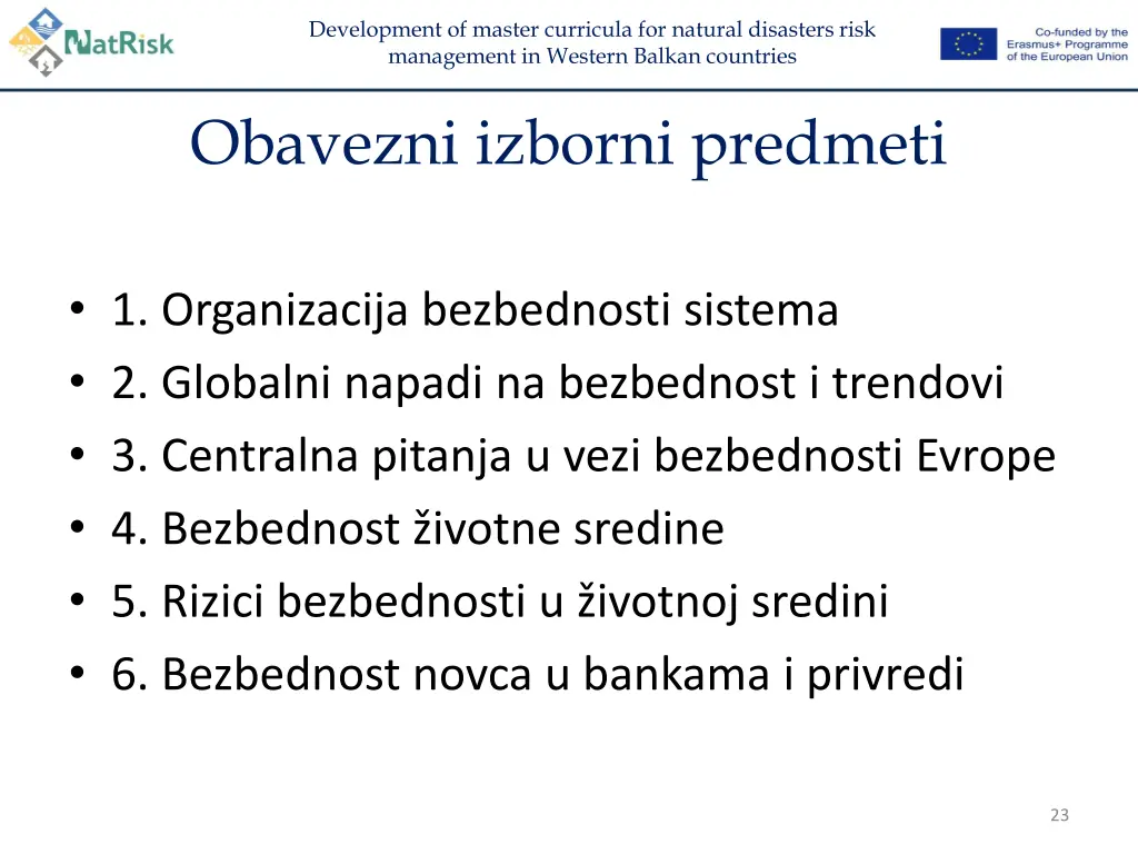 development of master curricula for natural 21