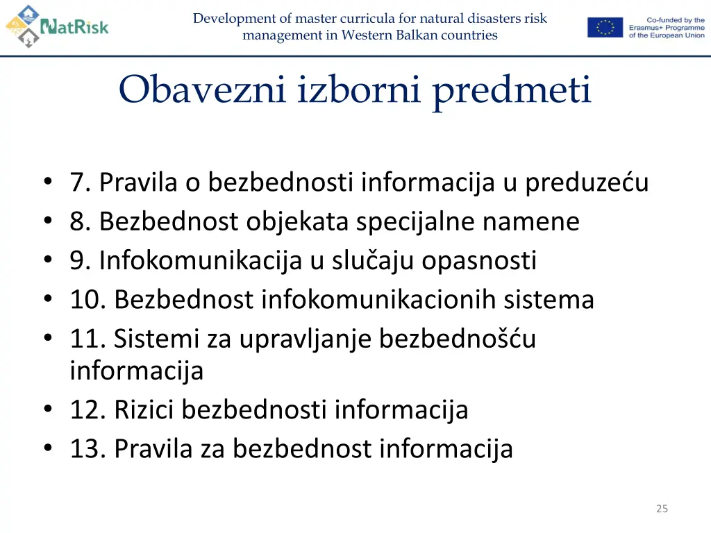 development of master curricula for natural 23