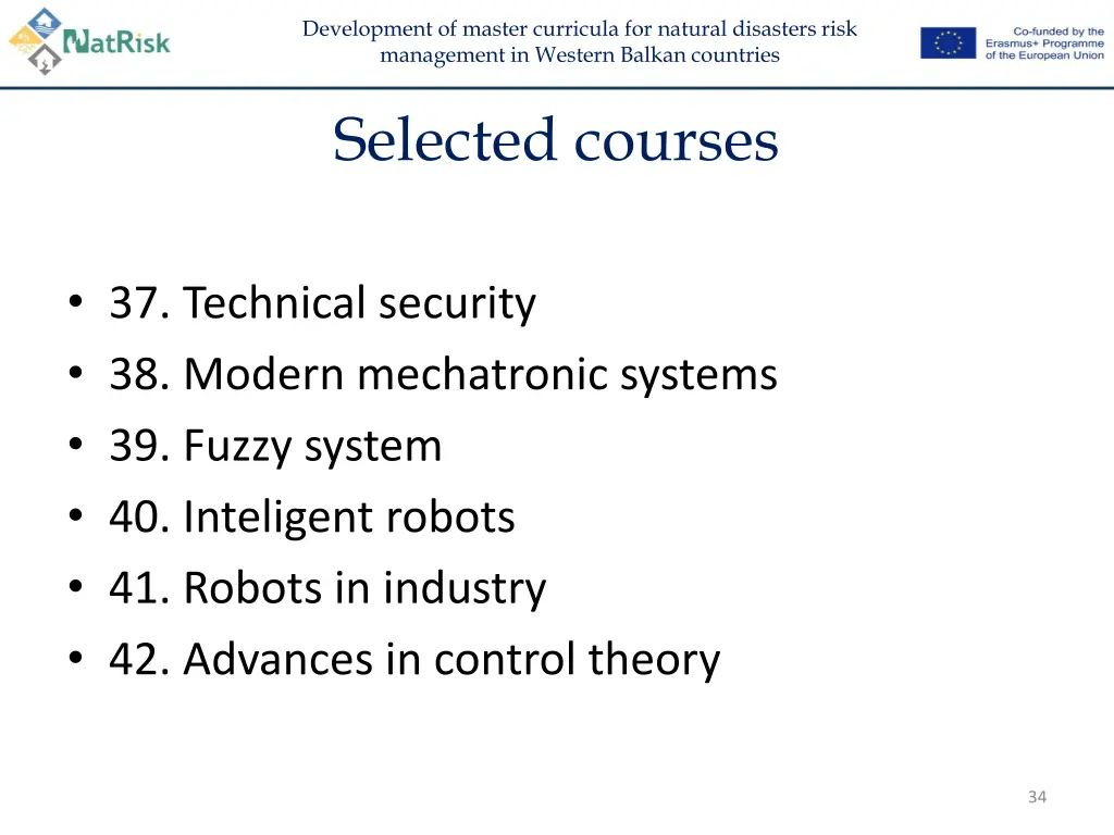 development of master curricula for natural 32