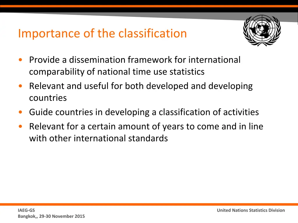 importance of the classification