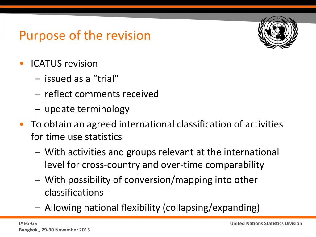 purpose of the revision