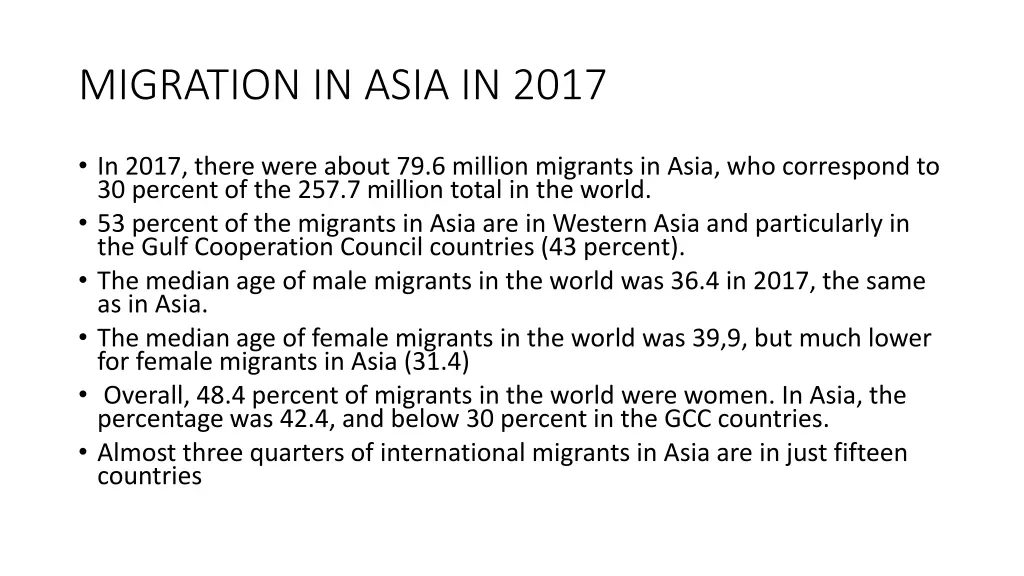 migration in asia in 2017