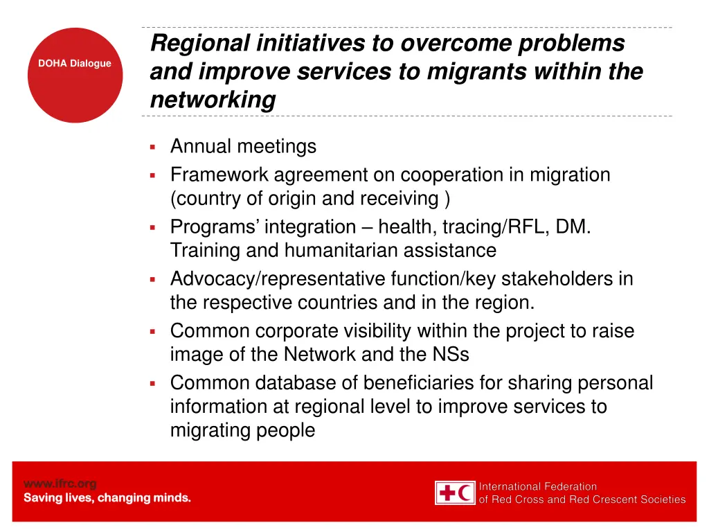regional initiatives to overcome problems