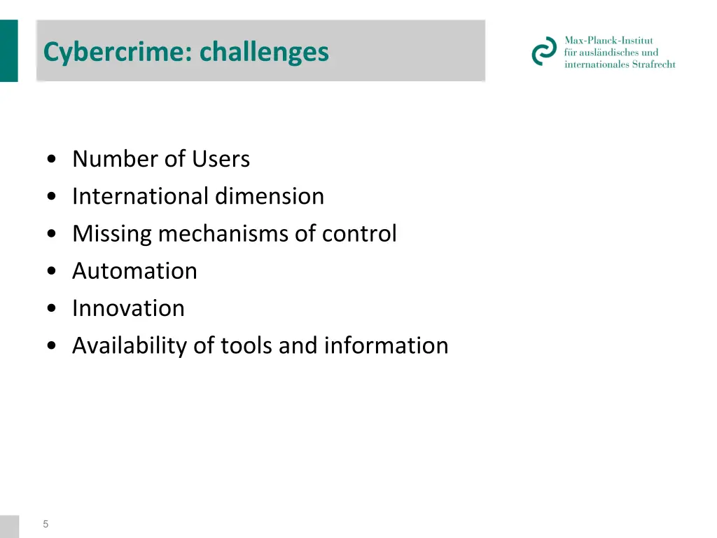 cybercrime challenges