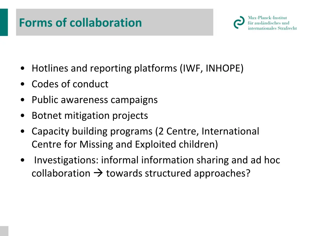 forms of collaboration