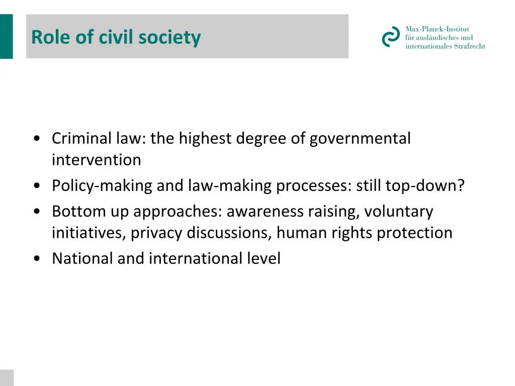 role of civil society