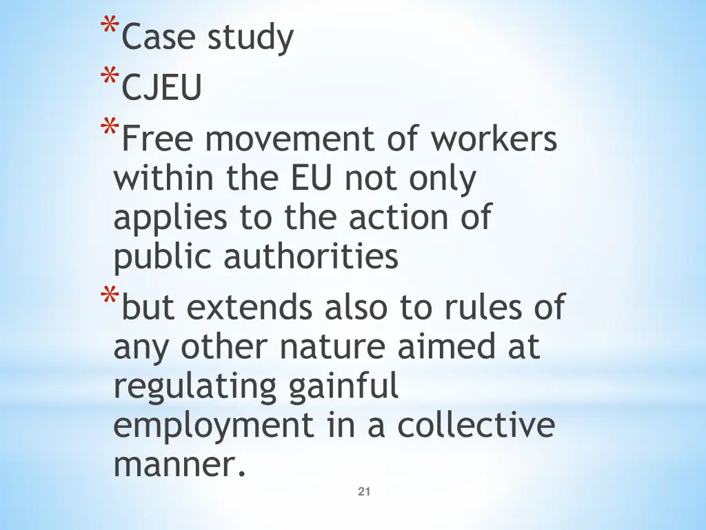 case study cjeu free movement of workers within