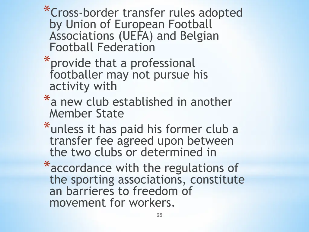 cross border transfer rules adopted by union