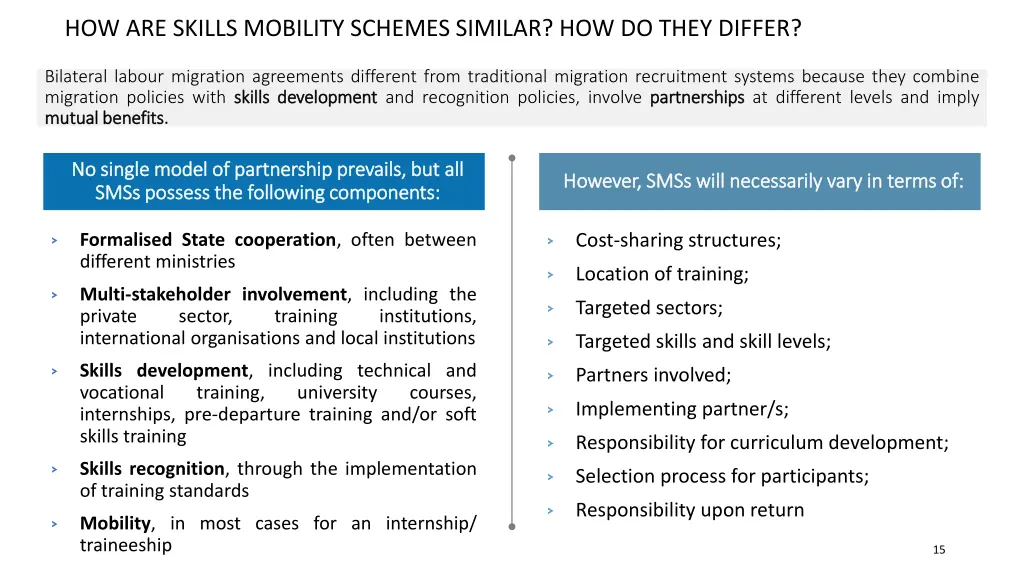 how are skills mobility schemes similar