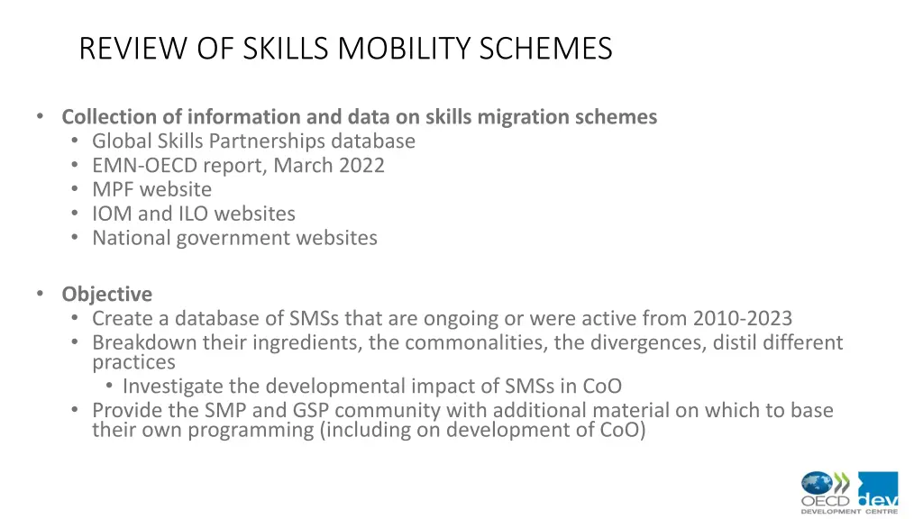 review of skills mobility schemes