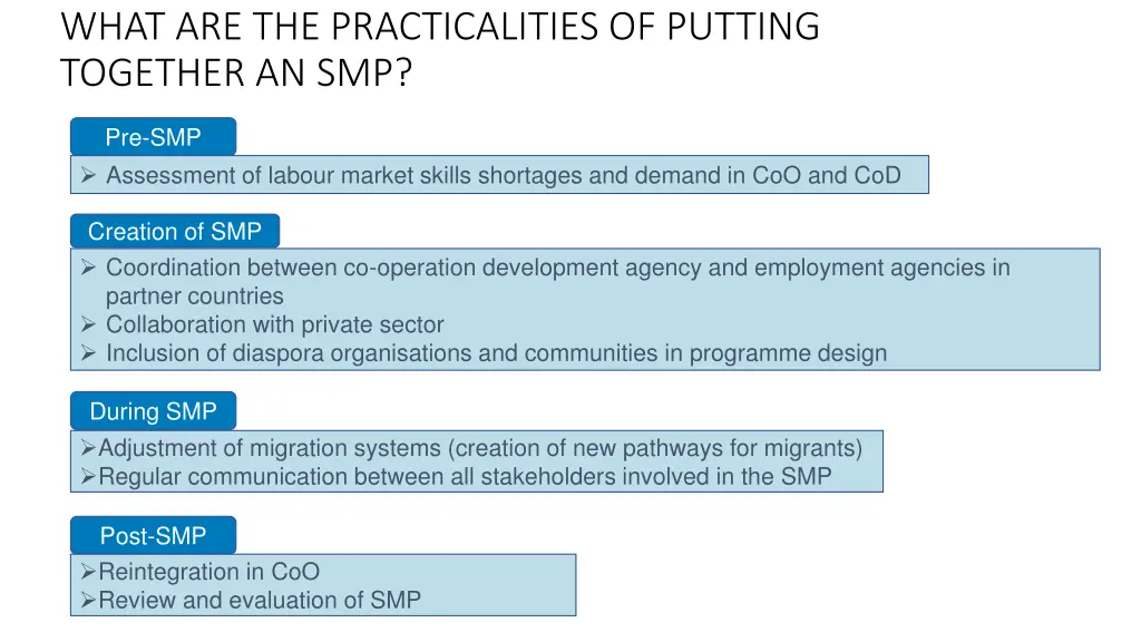 what are the practicalities of putting together