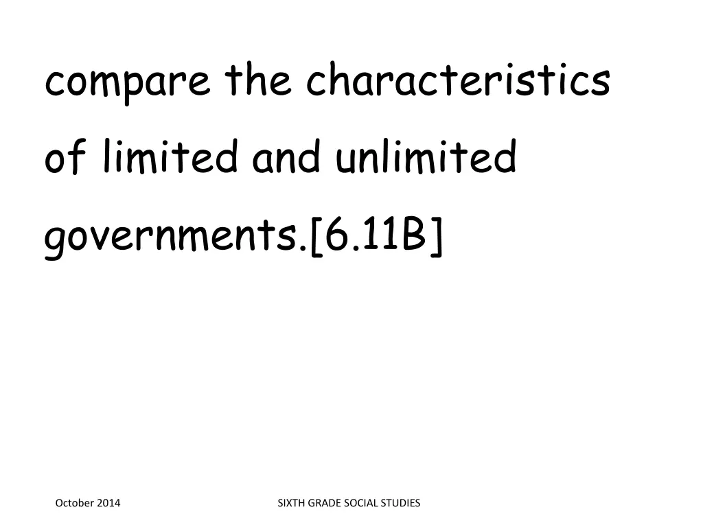 compare the characteristics of limited