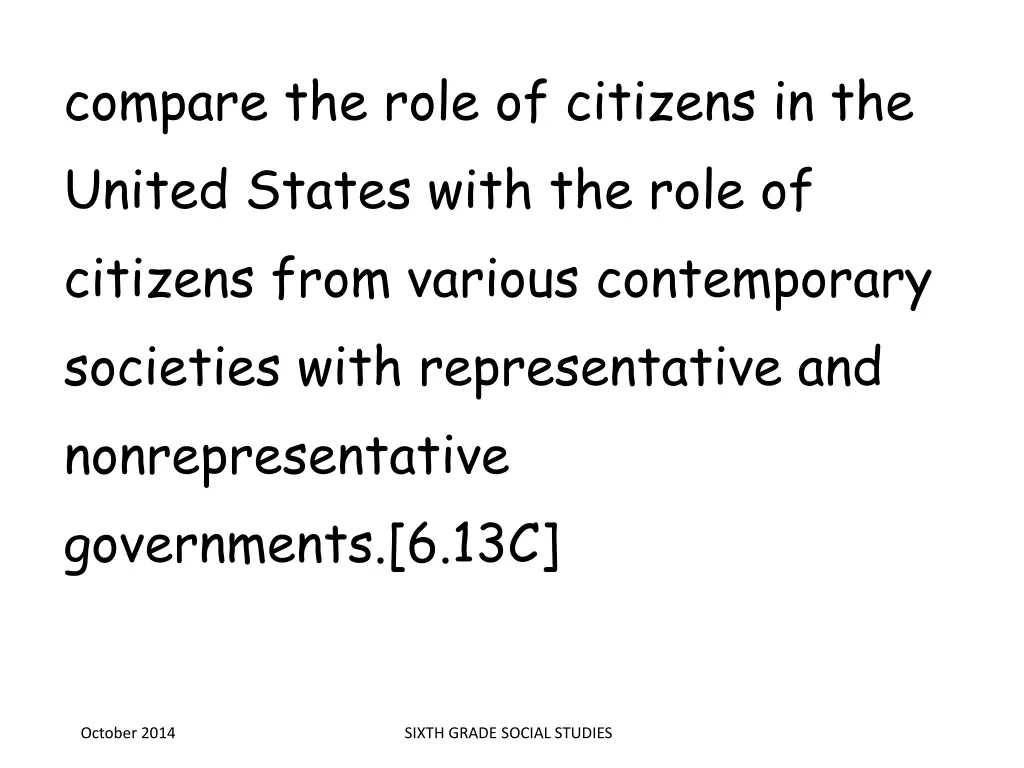 compare the role of citizens in the united states