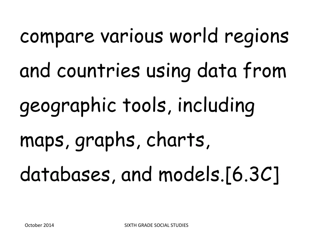 compare various world regions and countries using