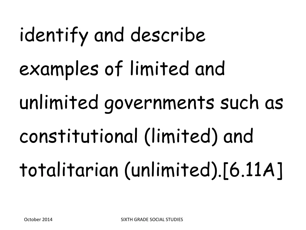 identify and describe examples of limited