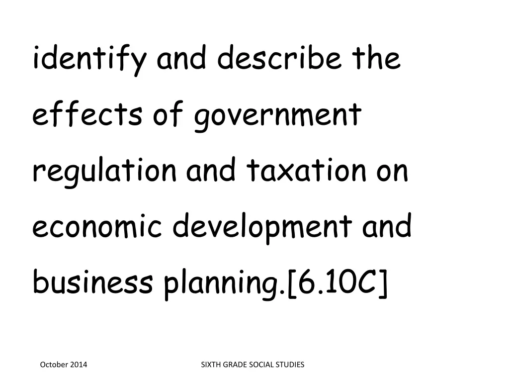identify and describe the effects of government
