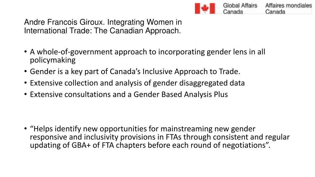 andre francois giroux integrating women
