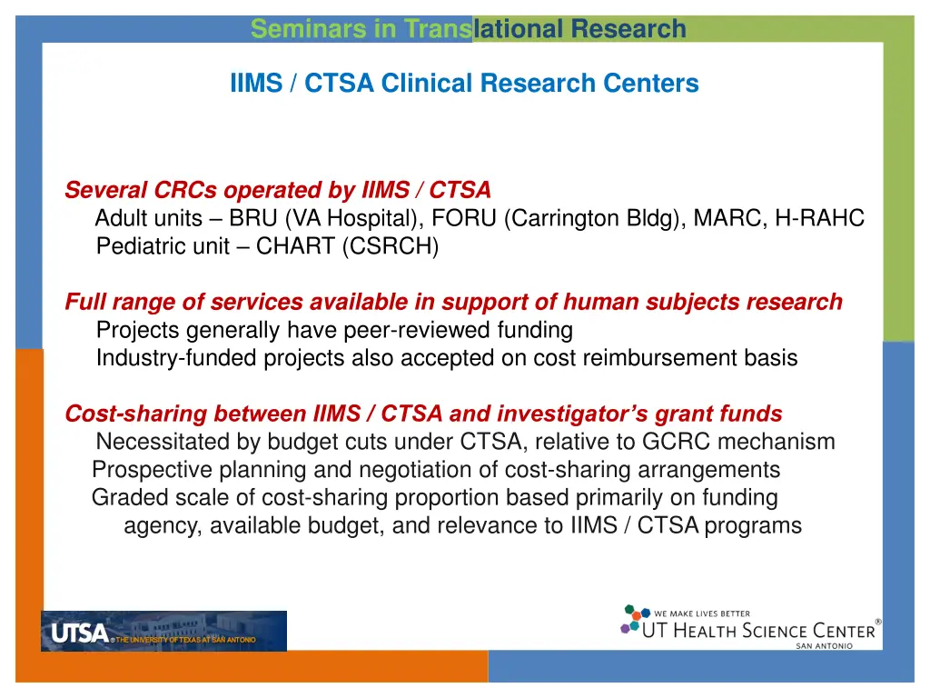 seminars in translational research 12
