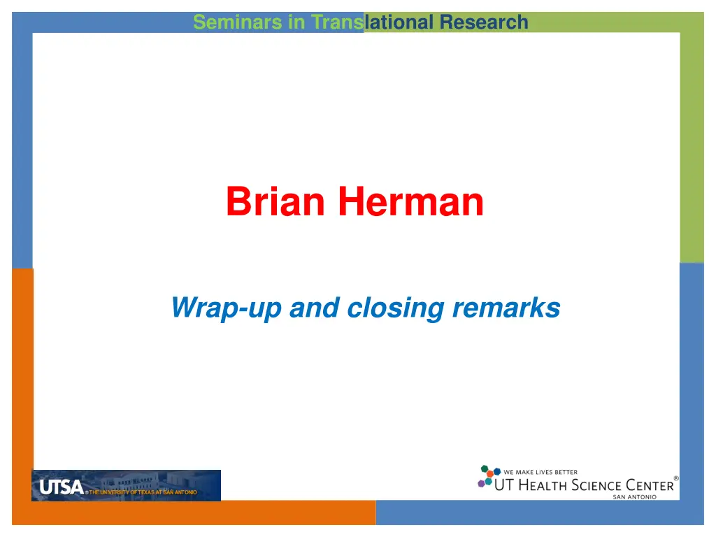 seminars in translational research 19
