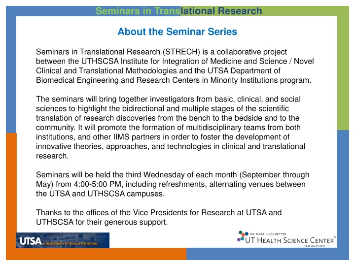 seminars in translational research