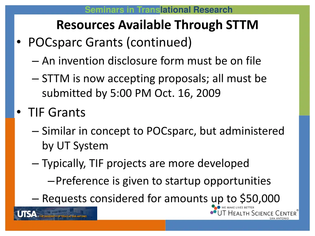 seminars in translational research resources 1